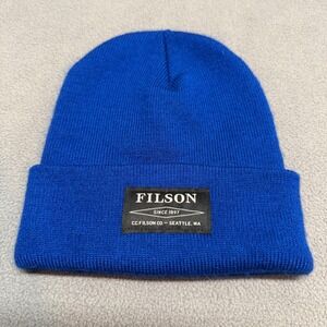 Filson Watch Cap Beanie Knit Hat Blue OS Adult FCDP017856 Outdoor Warm Winter